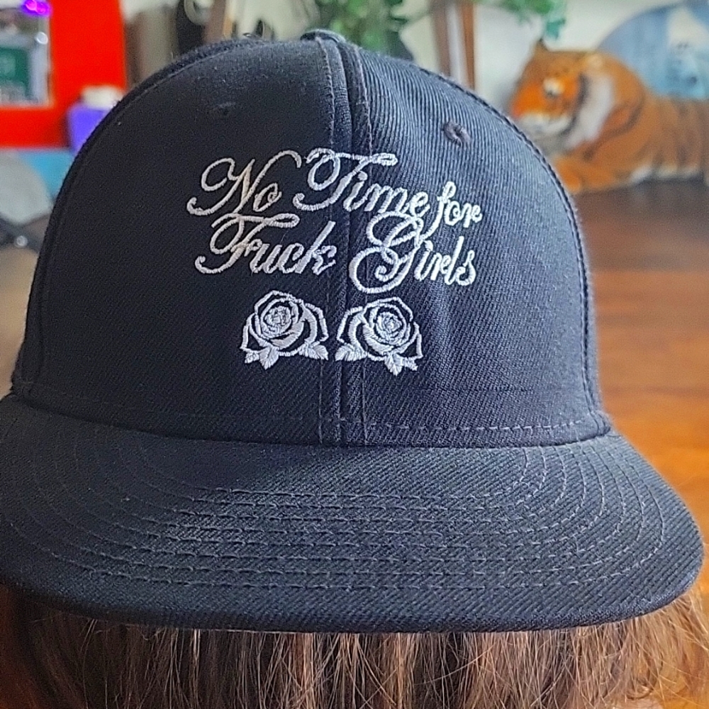 Snap back Black No Time For Fuck Girls Hat